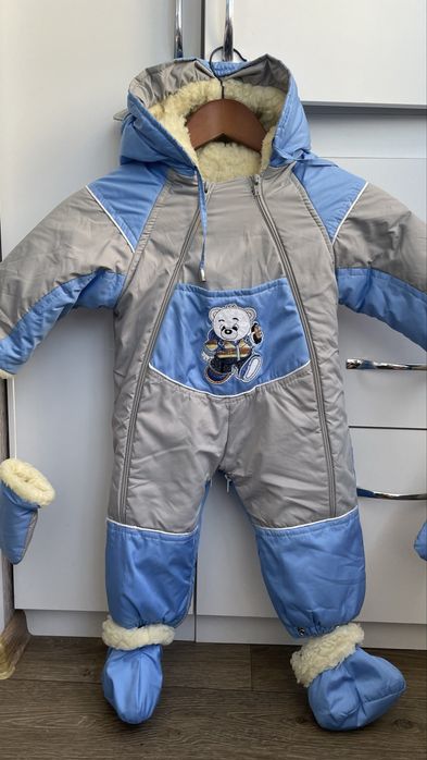 Комплект з 2  теплих комбінезонів у візочок (осінь + зима)