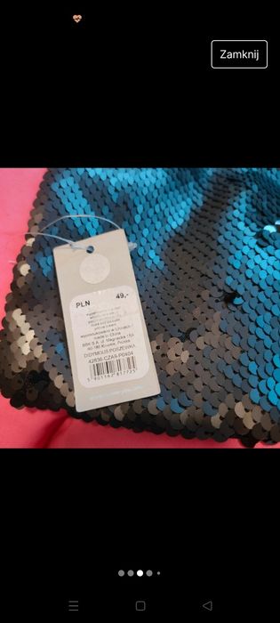 Poszewka ozdobna na poduszkę home&you czarna cekiny 45x45