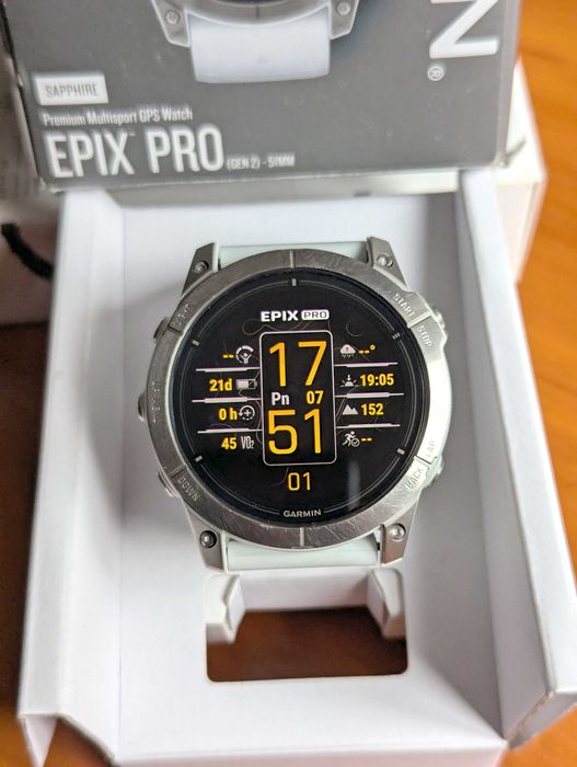 ‼️Garmin Epix Pro Gen2 51mm Sapphire - gwarancja + PL Topo + szlaki!
