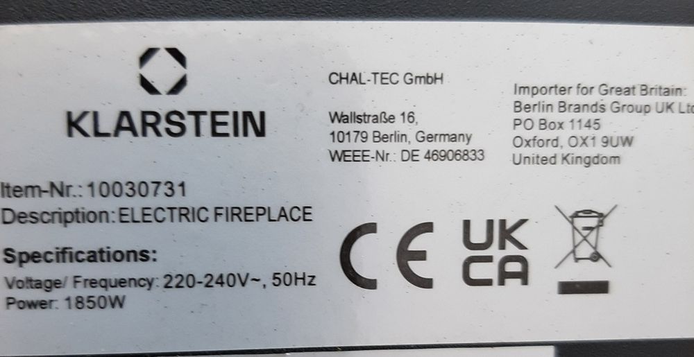 Електрокамин klarstein