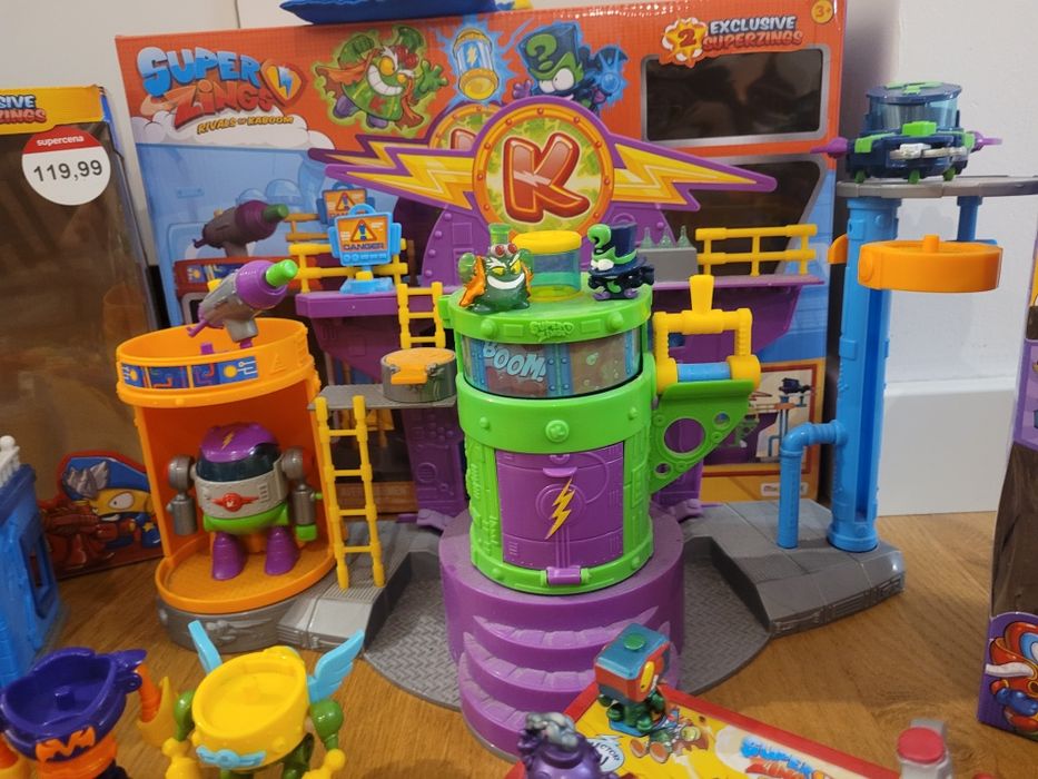Ogromny zestaw super zings, labolatorium,policja,auto,wieża,zingsy