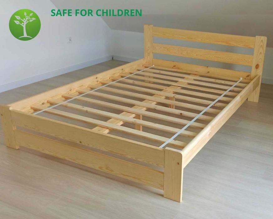 NOWE Łóżko sosnowe 140x200 + Stelaż INNE WYMIARY Gwarancja! DPD 0zł