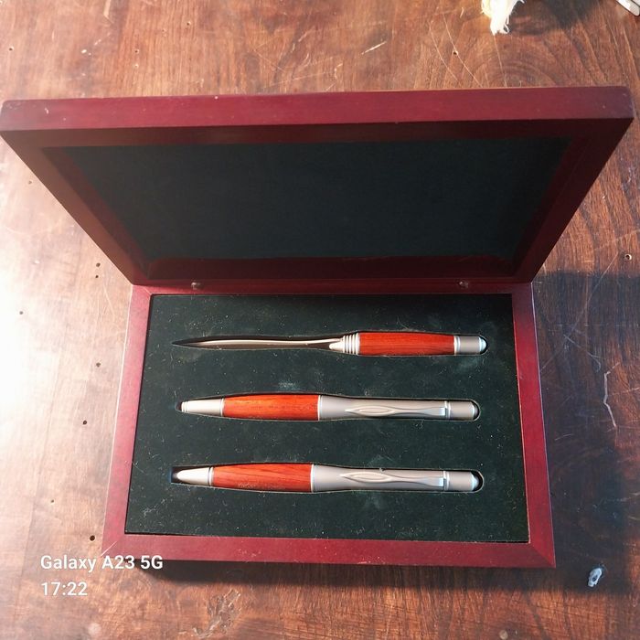Conjunto de Escritório PierCarlo d'Alessio (Designer Collection) - Caneta de Aparo e Esferográfica