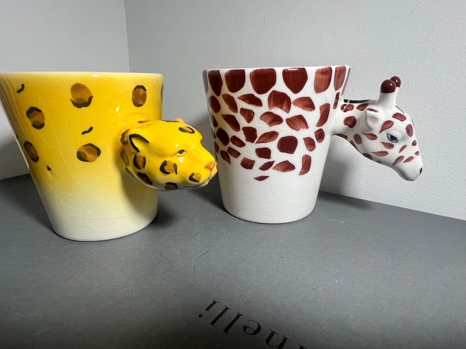 Kubki emalia motyw Safari x3