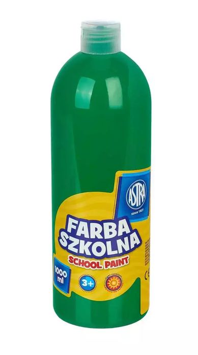 Farba szkolna w butelce, jasnozielona (1000 ml). Nowy Produkt