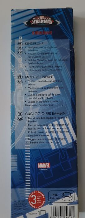 Zegarek Spiderman Marvel  metal + materiał nie plastik