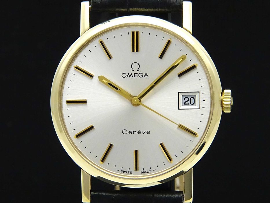 Złota Omega Geneve Cal.1030 pr.0,375 9ct rok prod.1972