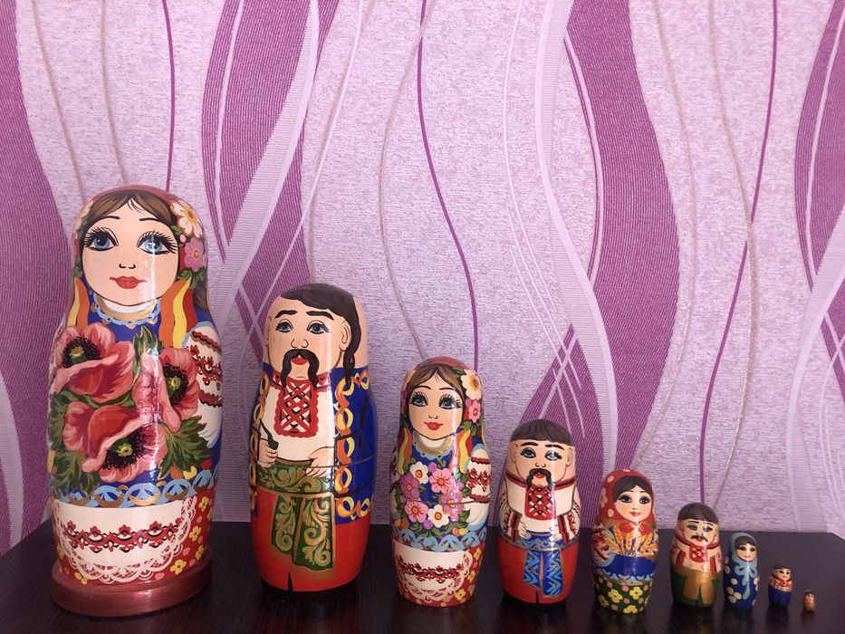 Матрешка 9 в 1 деревянные