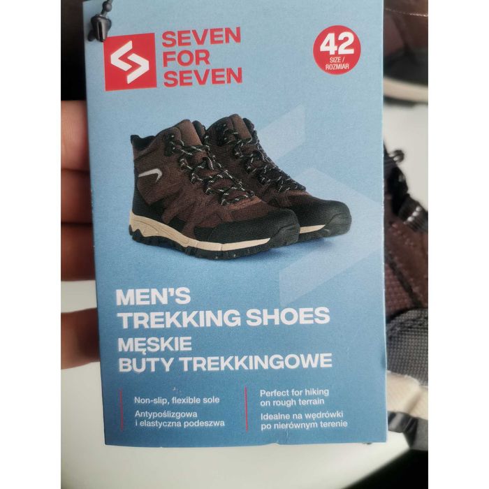 Nowe buty trekkingowe 42 buty Seven for Seven skórzane elementy