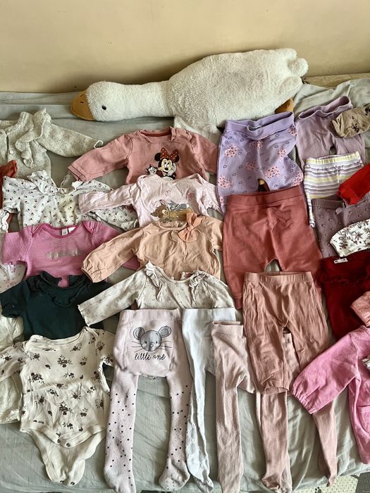Paczka paka ubranek dla dziewczynki niemowlę 68 duża h&m NEXT Baby Zar