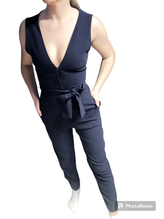 Elegancki kombinezon H&M ciemny granat 34