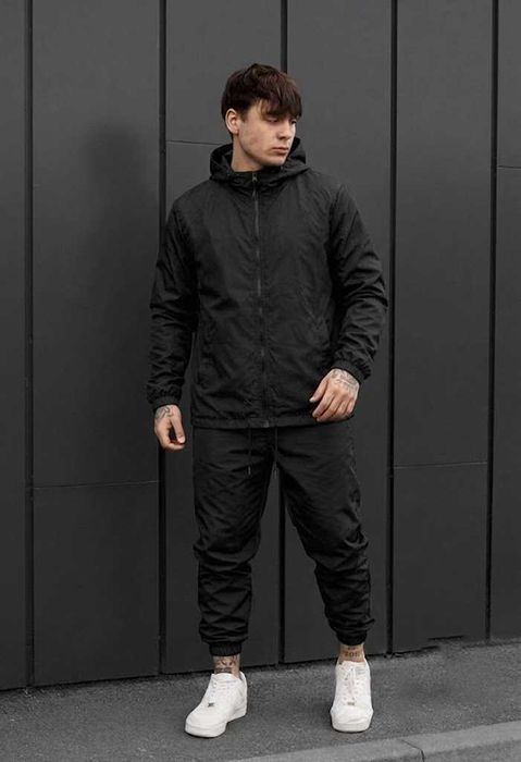 Черные Котсюм GoreTex Базовый — Штаны + Куртка — Без Логотипів — XS/XXL