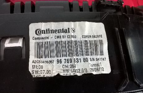 Quadrante - 9676963180 / A2C53435357 - CITROËN C4 II (NC_)