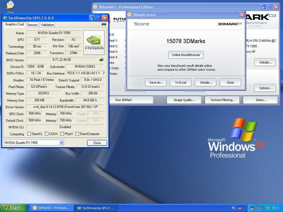 Komputer do retro gier - Pentium IV 650 3,4GHz + Quadro FX1500 (mod)