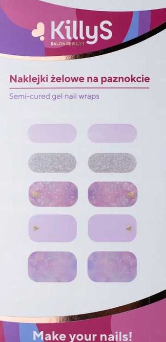 KILLYS Make Your Nails! Naklejki żelowe na paznokcie UV Brokat