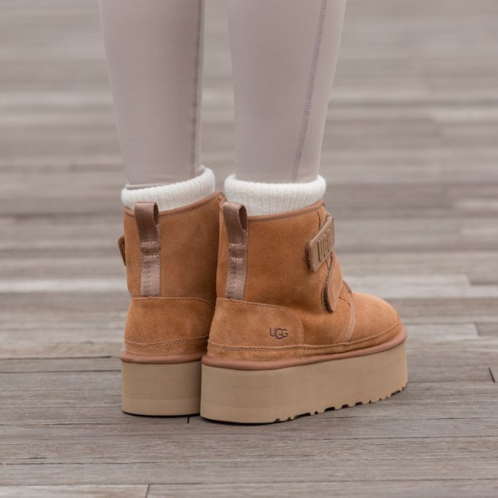 Уггі UGG Neumel Platform Chukka Chestnut premium | Угги натуральные жіночі