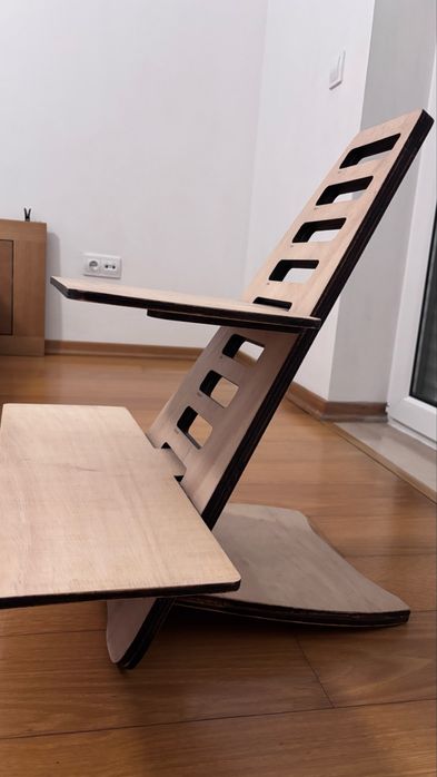 Suporte de madeira para computador portátil e mesa de pé - suporte de altura para secretária