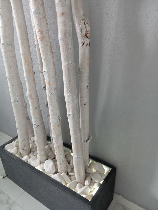 Lampa LED donica brzoza kamienie