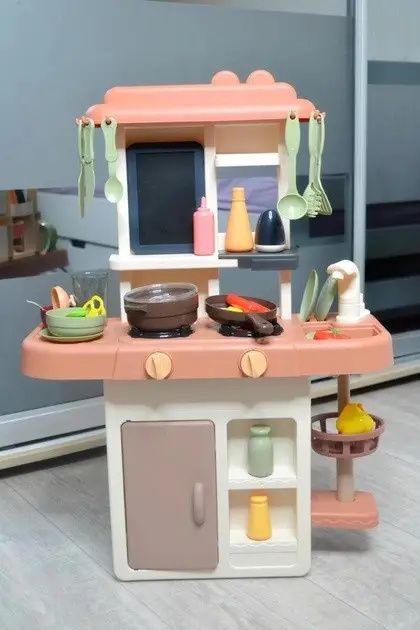 Дитяча кухня з парою і водою, зі світлом і звуком