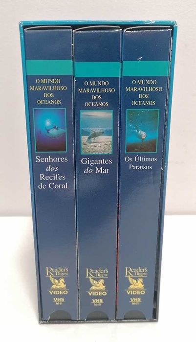 3 VHS - O Mundo Maravilhoso dos Oceanos