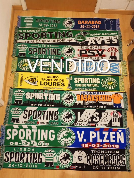 Sporting CP cachecol de jogo de futebol novo oficial, artigo coleção