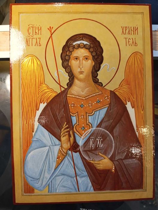 икона мною писанная, акрил, византийский стиль