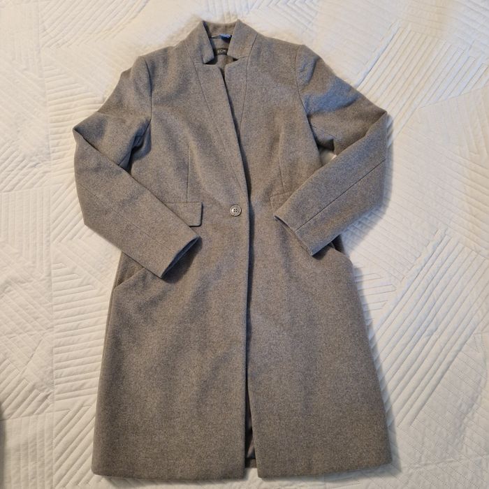 Szary płaszcz z wełną Kiomi M 38