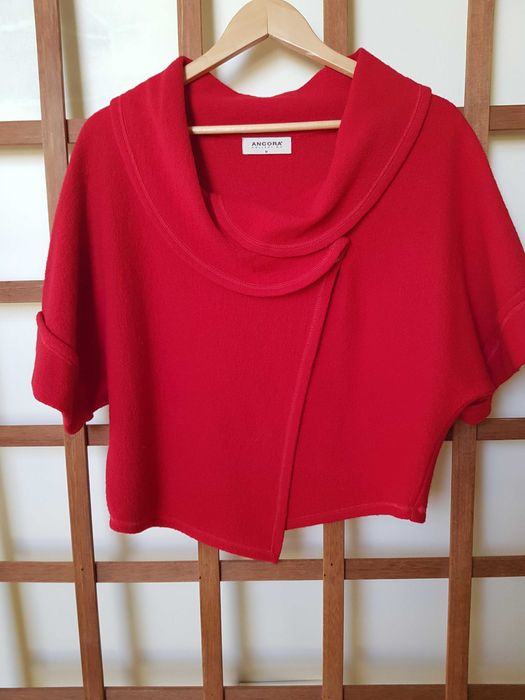 Czerwony żakiet z wełny MERYNOS.