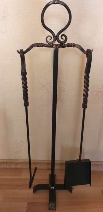 Камінний набір для виг-ння попілу(золи) (прилади для каміна)на стій