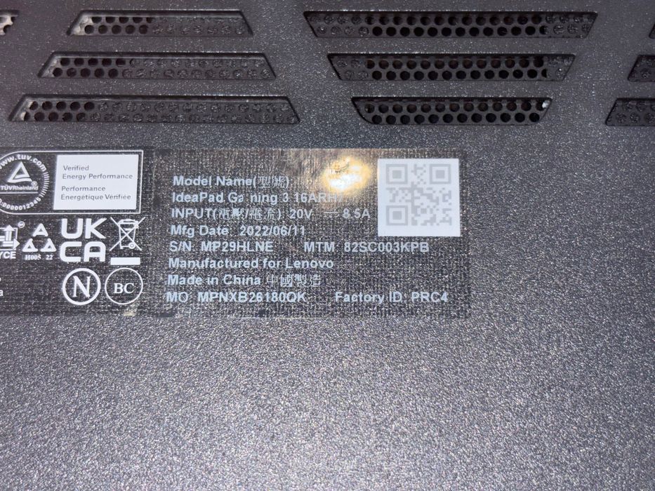 Laptop Lenovo IdeaPad Gaming 3 16ARH7 Ryzen 5 RTX3050Ti