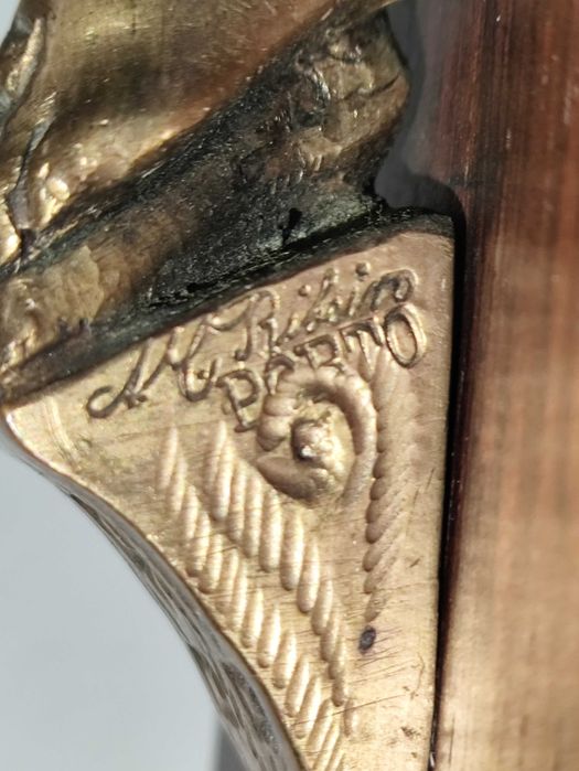 Antigo crucifixo em Bronze Assinado por Antonio Maria Ribeiro - Porto