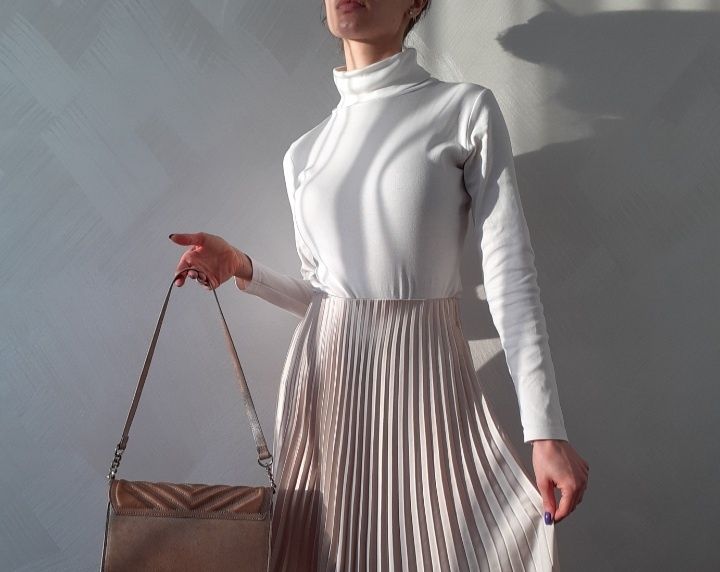 100% cotton luxury Biały bawełna golf White turtleneck
