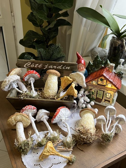 Новогодние рождественские ёлочные игрушки из ваты ручная работа