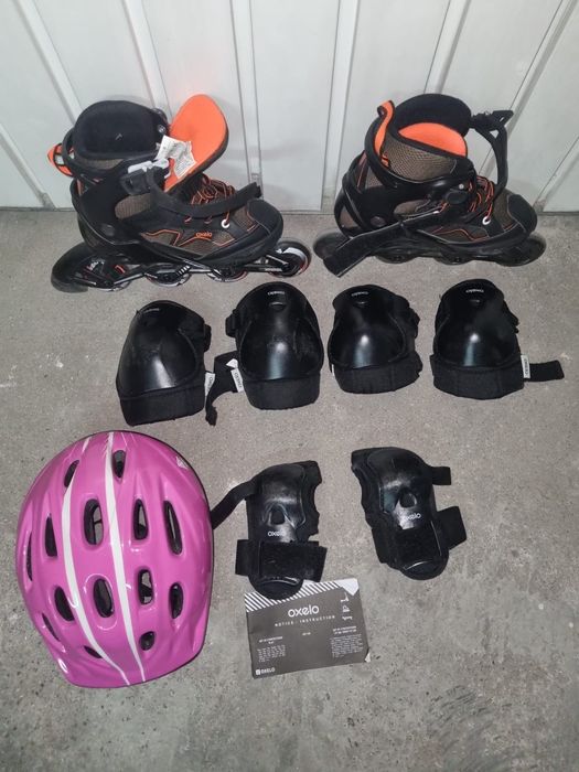 Patins com kit de segurança