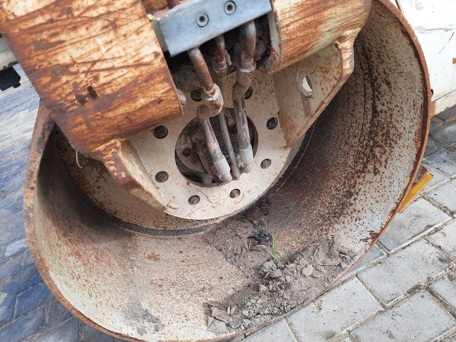 walec drogowy terex stal stal bęben z napędem i wibracją