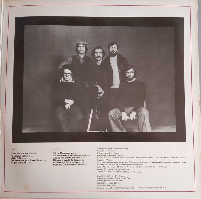 José Afonso	- - - - -		Coro dos Tribunais	- - - - -	LP