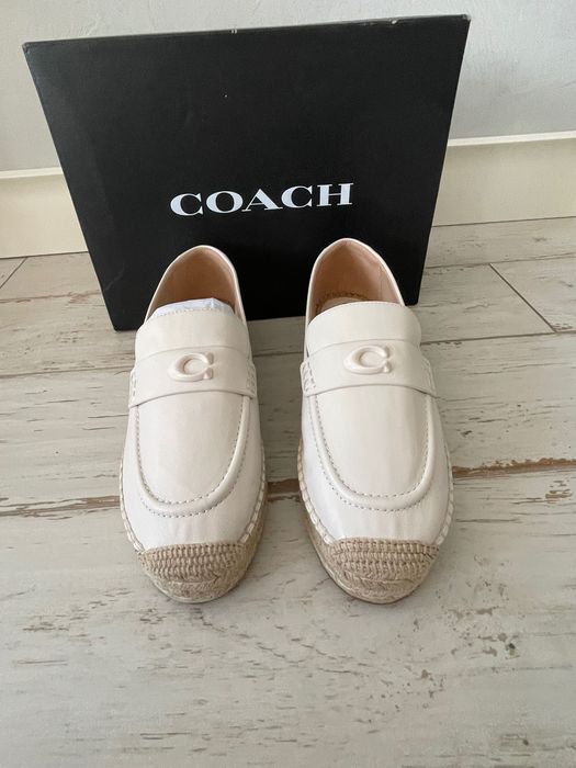 COACH Camilla Leather Espadrille. Роскошные эспадрильи кожа р 39,5