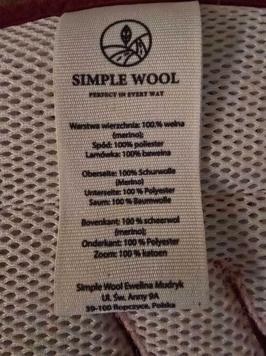 Simple Wool Wkładka Do Wózka Czerwona