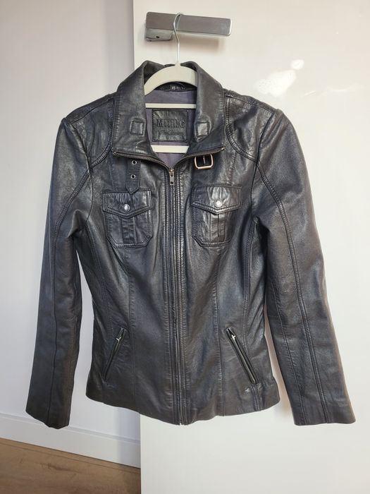 Kurtka skórzana damska mustang czarna