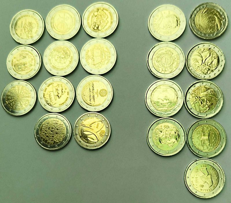 350 Moedas 2 Euros comemorativas para Troca e Venda