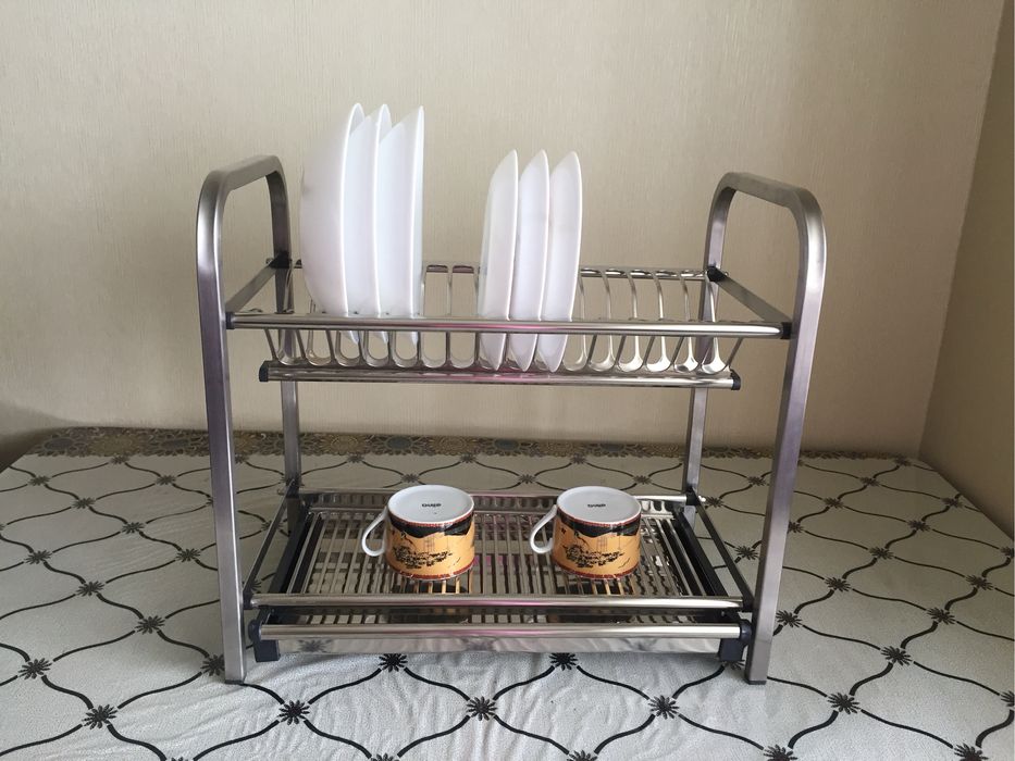 Сушка для посуды 45 см длина ПИЩЕВАЯ НЕРЖАВЕЙКА высокое качество НОВАЯ