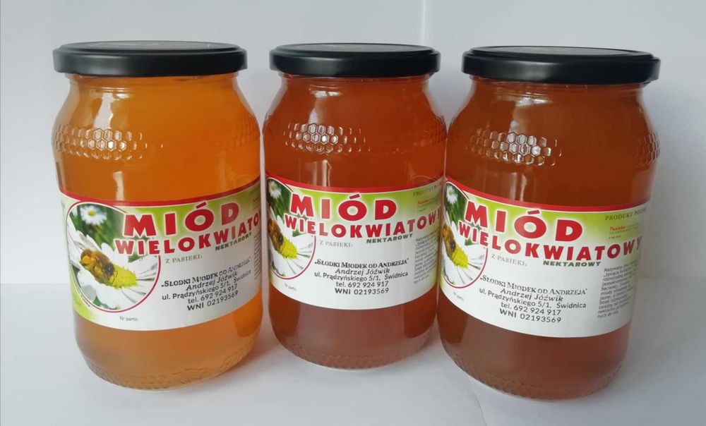 Miód wielokwiatowy naturalny, 1 kg i 1,2 kg, PROMOCJA!