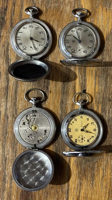 Чоловічі кішенькові годинники(карманние часи)*Молнія*період ссср.Живі.