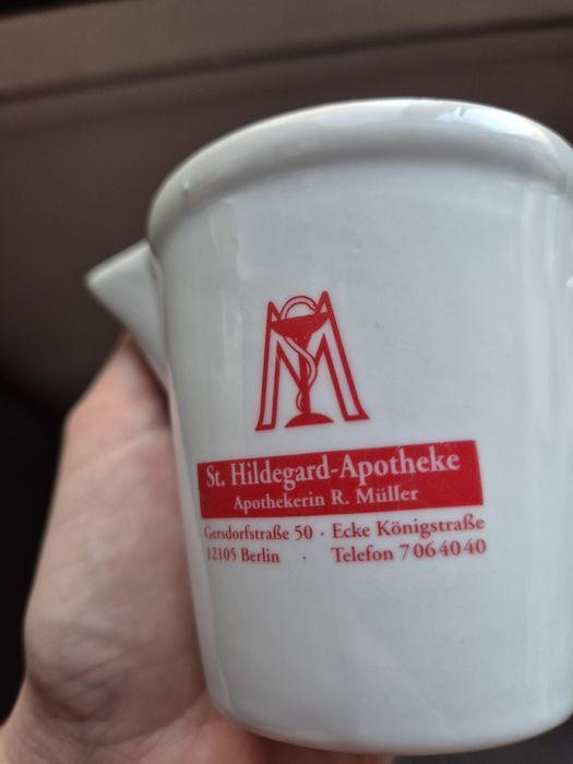 Stara miara apteczna ceramiczna miarka apteczna vintage