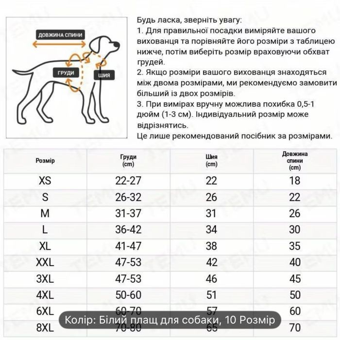 Дощовик - попона