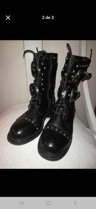 Botas couro sintético