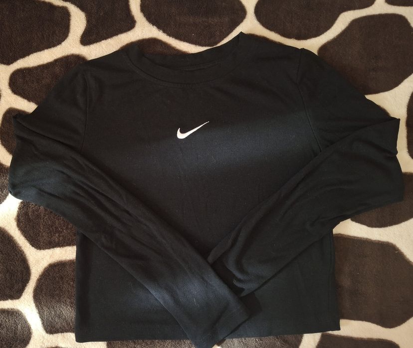 Чорний лонгслів Met & March (Nike style)