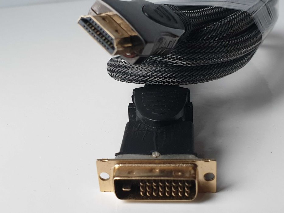 Кабель HDMI - DVI-D (24+1) 1.5 м  Premium Class плетений (позолочений)