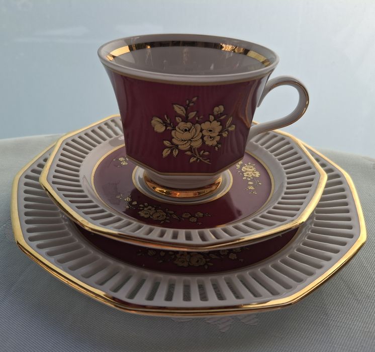 Фарфор ГДР чайная тройка