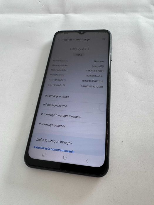 SAMSUNG A13 Wyświetlacz Dotyk Obudowa CZĘŚCI SAMSUNG A137F/DSN  ORYGINAŁ